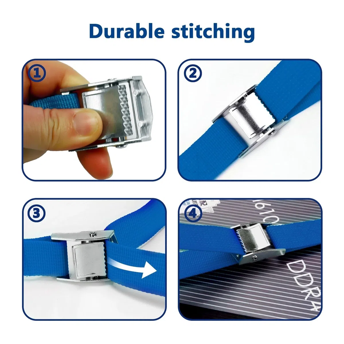 Cinghie di Fissaggio, Cinghia di fissaggio con corda di tensione da 2 m, cinghia a cricchetto resistente, cinghia di ancoraggio for bagagli da auto, cinghia di ancoraggio for carichi, lega di zinco, n