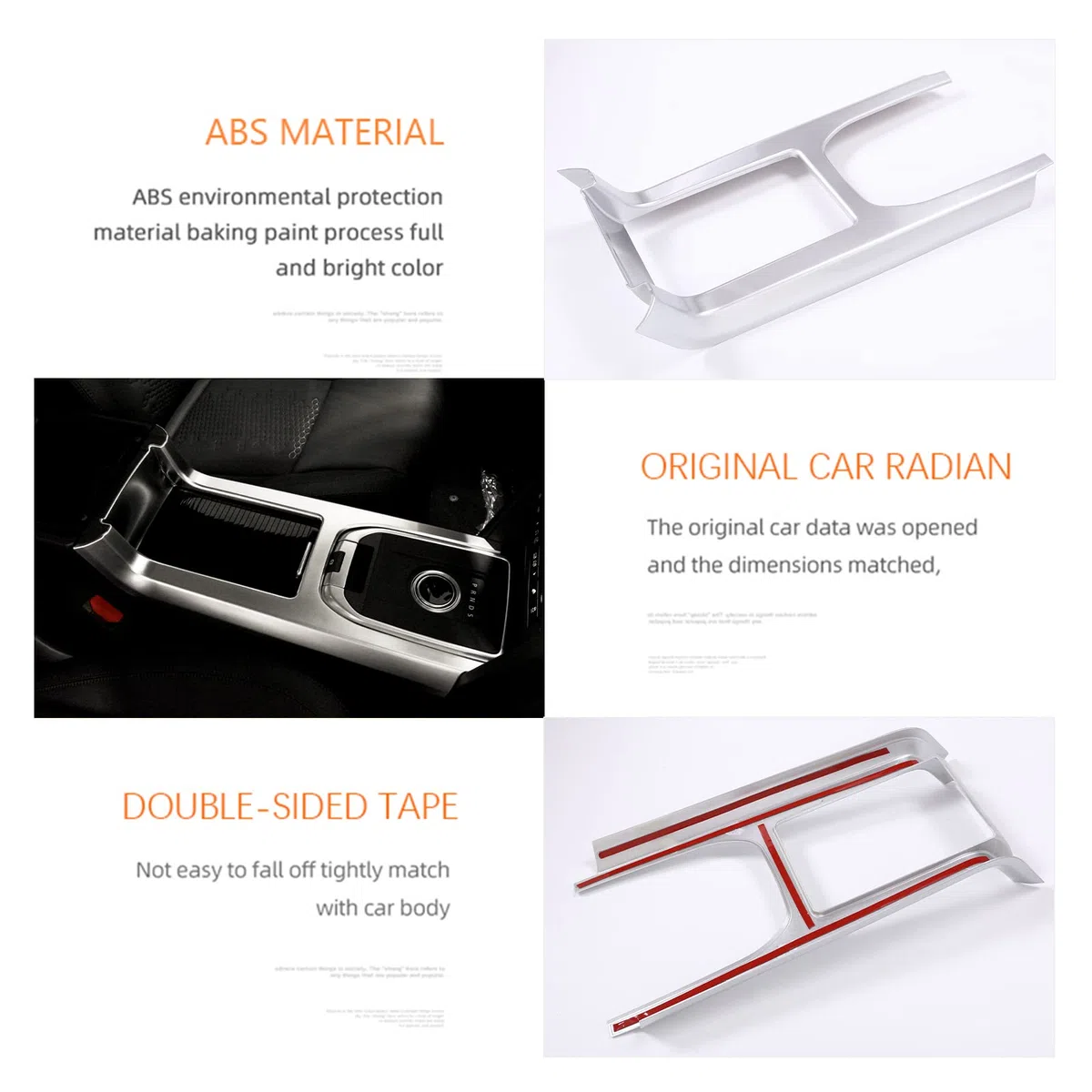BEINSTOCK Adesivo in ABS argento opaco per interni del cambio, per Discovery Sport 2015 2016 2017 2018