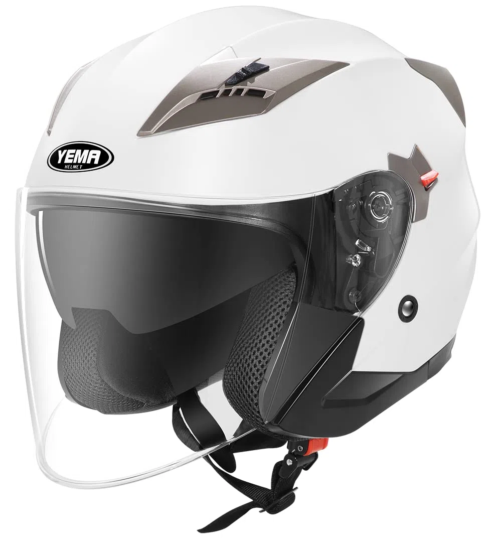 Casco Jet Moto YEMA YM-627 | Doppia Visiera Antiappannante | Omologato ECE 22.06 | Leggero & Ben Aereato | Per Scooter e Città