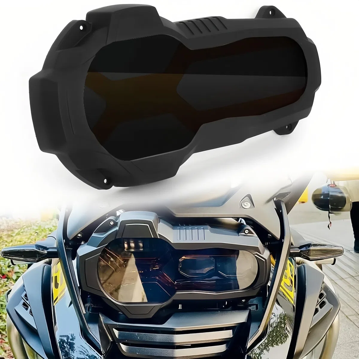 Adatto per BMW R1250GS Adventure/ R1250GS (2018-2024) Accessori per moto Protezione faro anteriore Copertura protettiva per faro anteriore per R1200GS LC Adventure (lenti riflettenti)