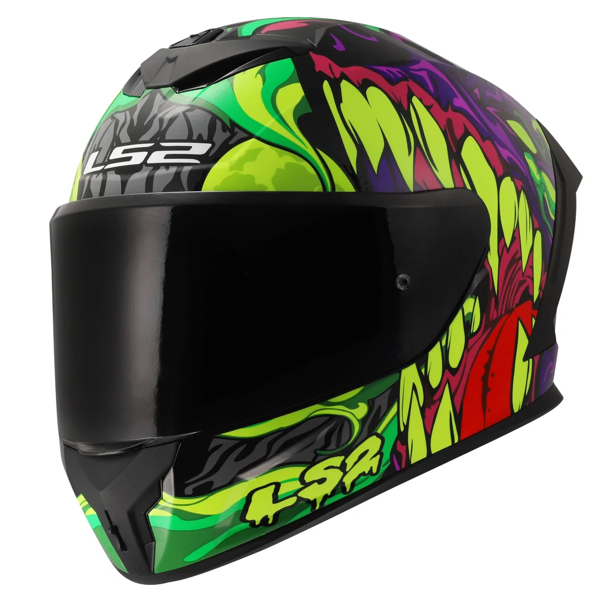 LS2, Casco Moto Integrale RAPID III LYCANT Purple Green, S