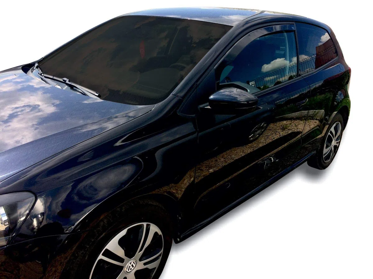 J&J AUTOMOTIVE Deflettori d'Aria per Volkswagen Polo 5 6R 3-Porte 2009-2017, Set da 2 Pezzi, Nero Fumé Oscurato Heko