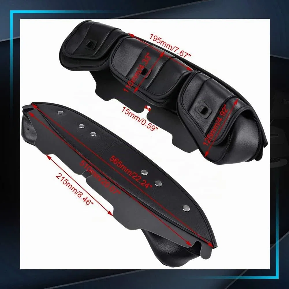 KATUR Custodia per Parabrezza per Moto Borsa in Pelle PU con Chiusure magnetiche per Borse da Parabrezza Harley Touring Street Glide Electra Glide 1996-2013