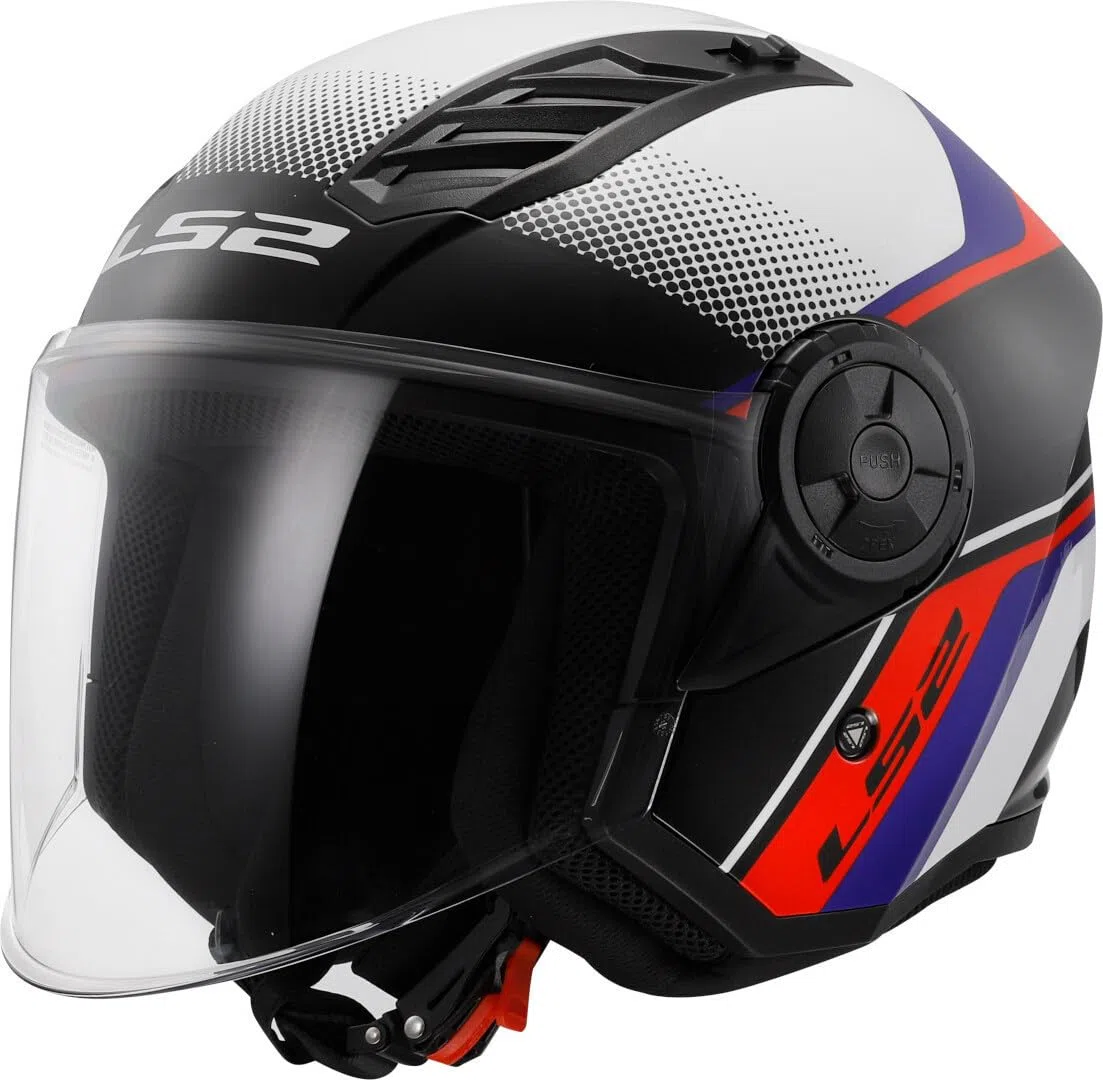 LS2 Open Faced Motorcycle Helmet Airflow II ECE 22.06 - RUSH