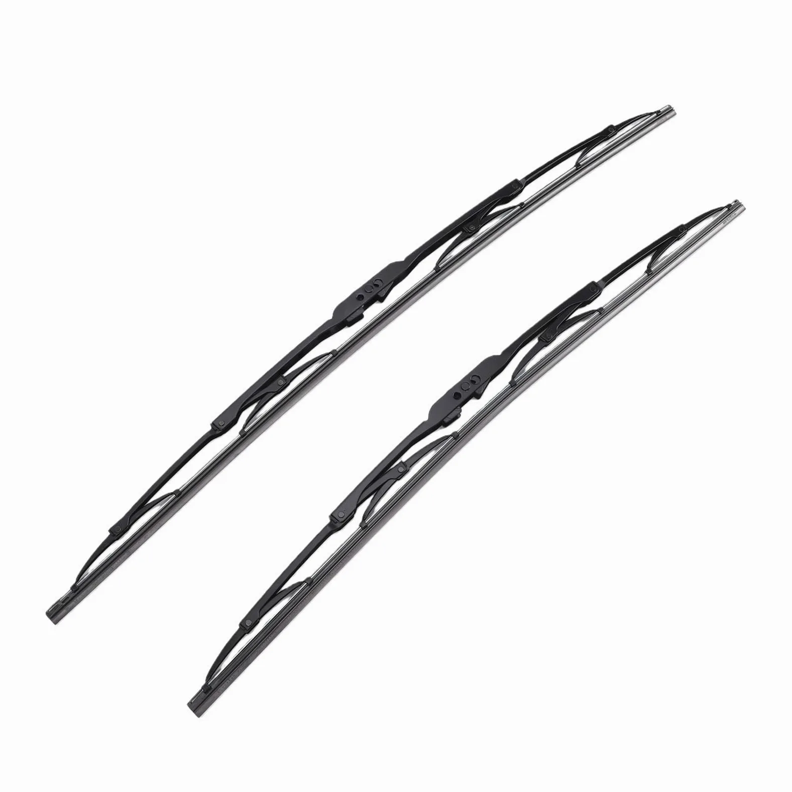 Cocoarm Spazzole Tergicristallo Anteriore in Metallo e Gomma per Tergicristallo Anteriore 21 Pollici 24 Pollici Sostituzione Interfaccia Universale Tipo U per Auto 12V 24V Cancella Pulizia a 180 Gradi