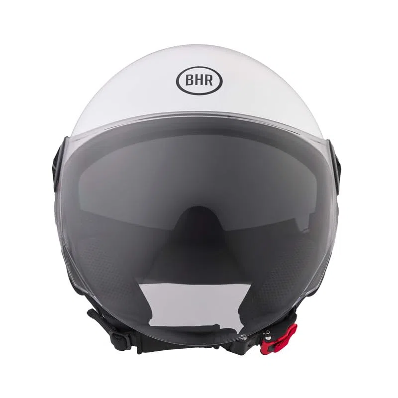 BHR Casco Demi-Jet 840 DUAL SHIELD - Casco Scooter Doppia Visiera Omologato ECE 22.06 con Visierino Interno Parasole e Sgancio Micrometrico - Bianco XS