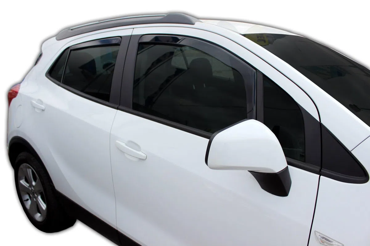 J&J AUTOMOTIVE Deflettori d'Aria per Opel Mokka 2012-2020, Set da 4 Pezzi, Nero Fumé Oscurato Heko