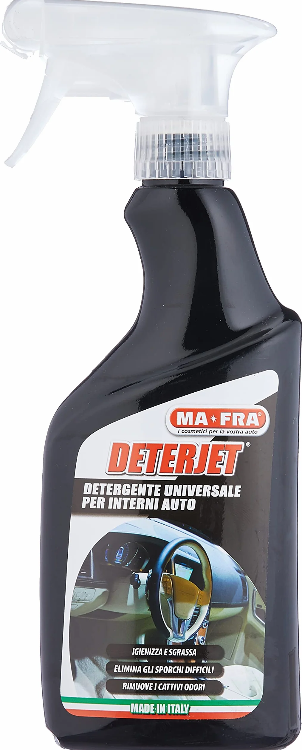 Ma-FraMafra, Charme, Kit per La Pulizia di Sedili E Cruscotti Dell'Auto & Deterjet, Detergente Sgrassatore Universale per La Pulizia delle Parti Interne Dell'Auto