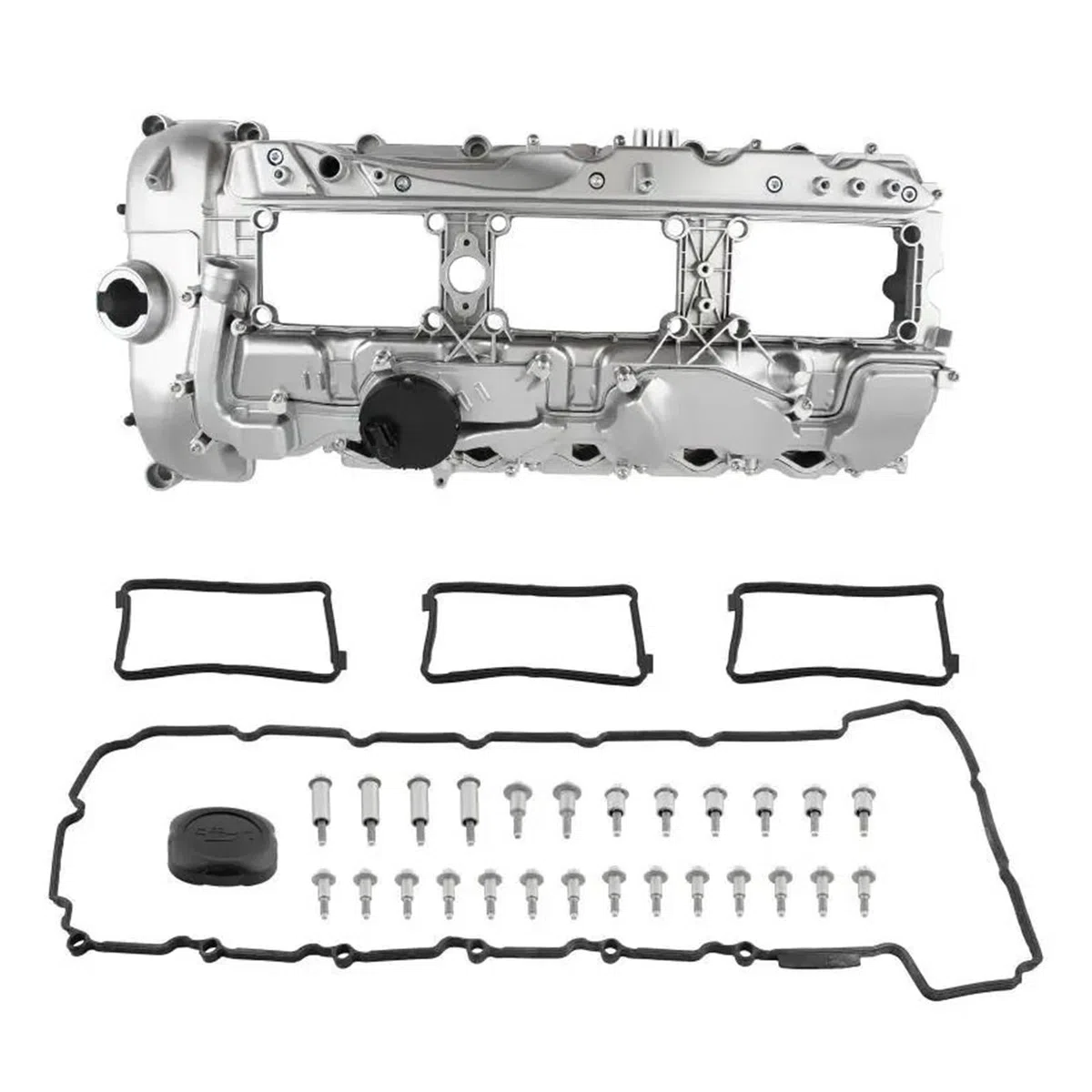 Guarnizione Coperchio Punterie 11127570292 Coperchio Valvola In Alluminio Con Guarnizione Per BMW 135i 335i 640i 740i X3 X5 N55 Per N55B30 335i 535i 640i 740i 3.0L