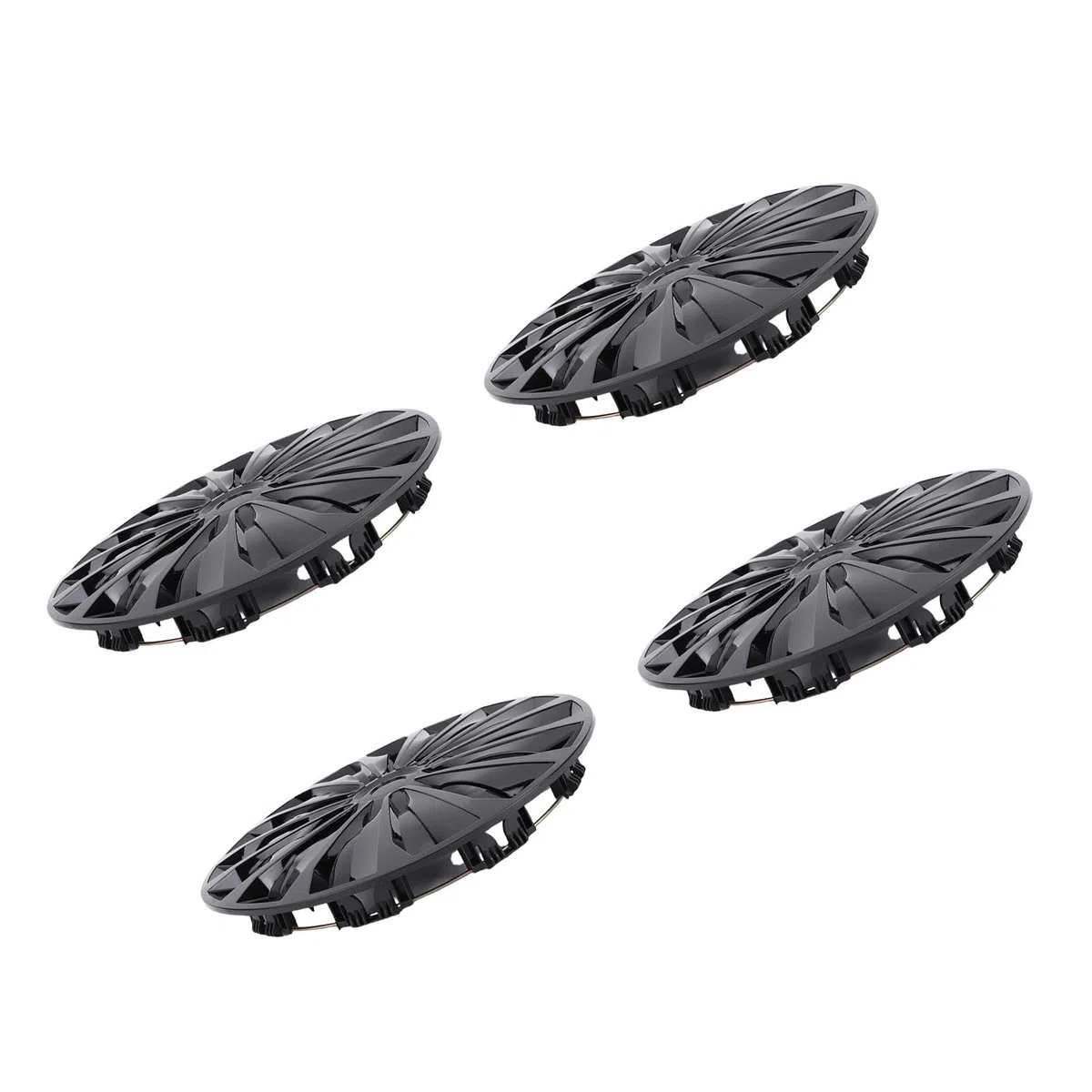aqxreight Copricerchi da 15 Pollici Coprimozzi ABS per Ruote in Acciaio, vestibilità Universale, Antigraffio e Aggiornamento Elegante per Auto, Camion e SUV Set di 4 Coprimozzi R15 Neri (BLACK)