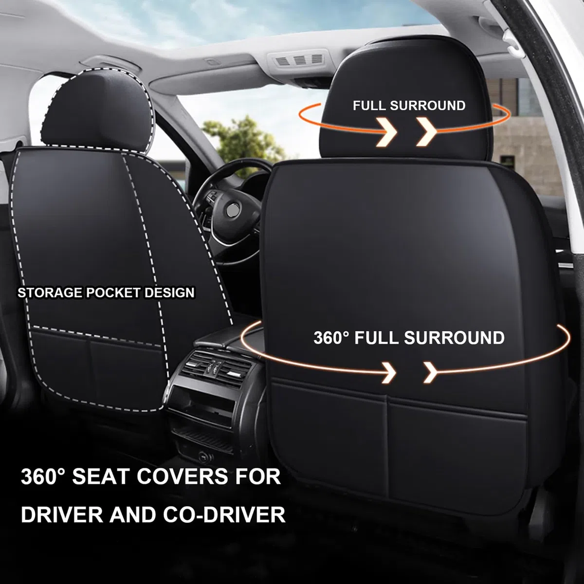 Coprisedili Auto Universale per Peugeot 3008 GT Hybrid 2020-2025 2026 con Airbag Copri Sedile per Auto Traspirante Impermeabile Pelle PU Anteriore Posteriore 5 Posti Set Completo di Coprisedili,H
