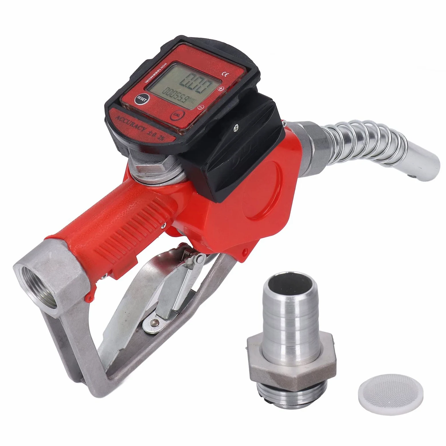Ugello Carburante Automatico, Misuratore Di Portata Digitale In Lega Di Alluminio Con Funzione Pistola Di Salto Automatica Per Benzina Cherosene, Portata 10 60 L Min.
