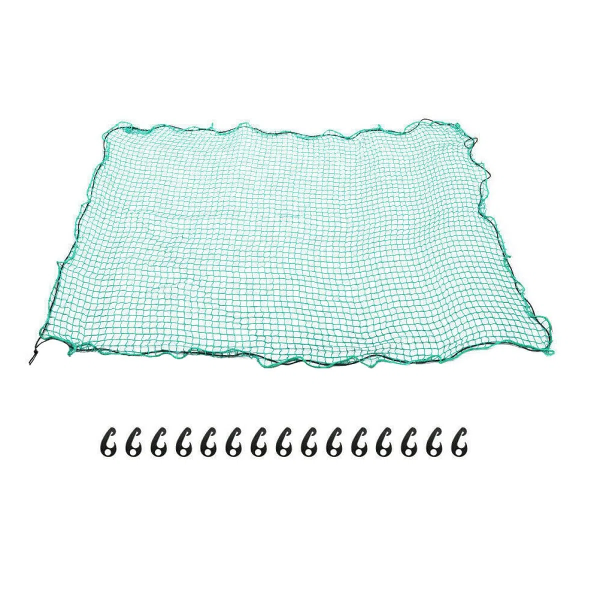 Rete di Carico per Cassone di Camion 2,5x3,5 M in Nylon Resistente ai Raggi UV con Ganci e Corda Elastica per Sicurezza Trasporto Pickup e Rimorchi