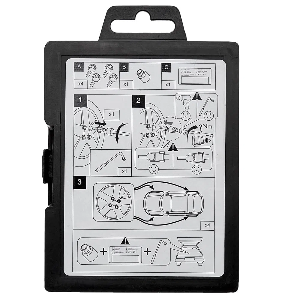BULLONI ANTIFURTO STARLOCK CON CERCHIO IN LEGA BULLONE (DADO) ANTIRAPINA AUTO COMPATIBILE CON CUPRA Formentor dal 2020 in poi ZA/E KIT 4 BULLONI (DADI)+1 CHIAVE OMOLOGATO