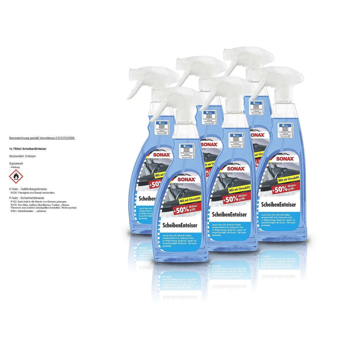 SONAX 6 X 03314410 Disco enteiser enteiser Spray defroster 750 ML