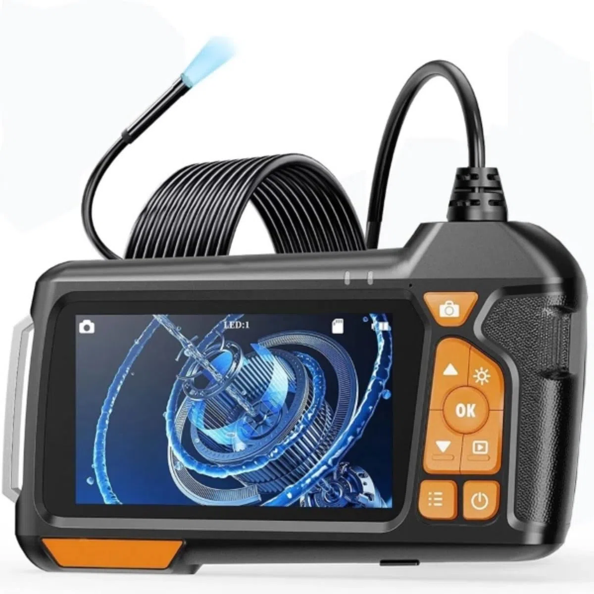 Endoscopio con Telecamera per Ispezione Tubi 10 m – Telecamera Endoscopica ad Alta Risoluzione per Videoispezione Tubazioni, Compatibile Android per Controlli in Spazi Stretti – LumiScope