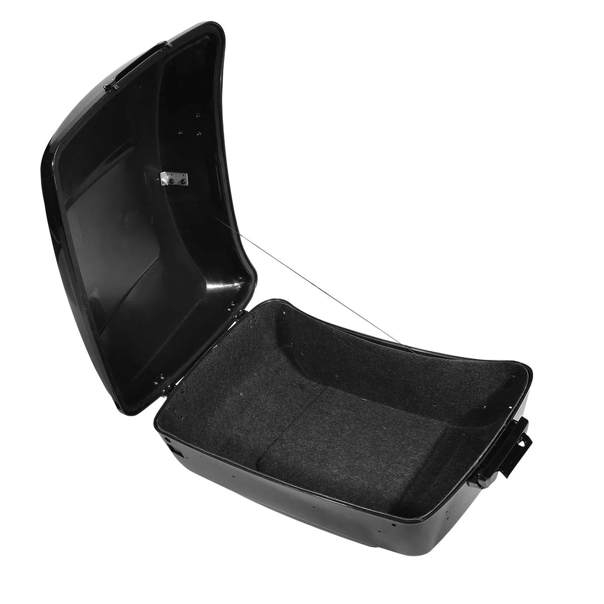 XMT-MOTO King Tour Trunk + schienale avvolgente + 2 rack di montaggio + portapacchi superiore + piastra di base nera adatta per Harley Touring Road King Street Electra Glide Ultra-Classic 2014-2025