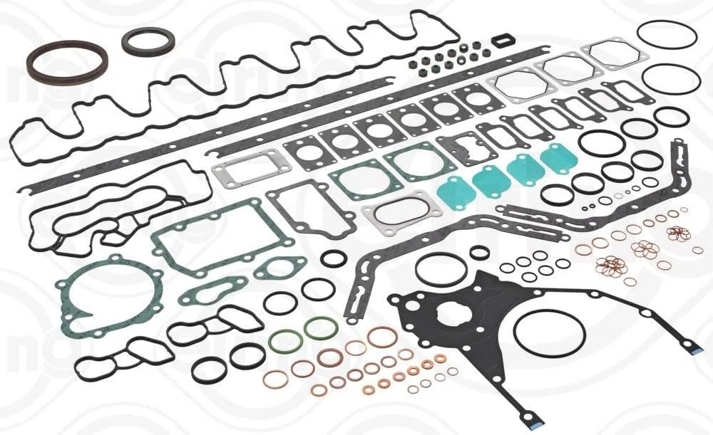 ELRING 910.630 Kit guarnizioni motore con paraolio-albero a gomiti con guarnizione tenuta stelo valvola senza guarnizione testata