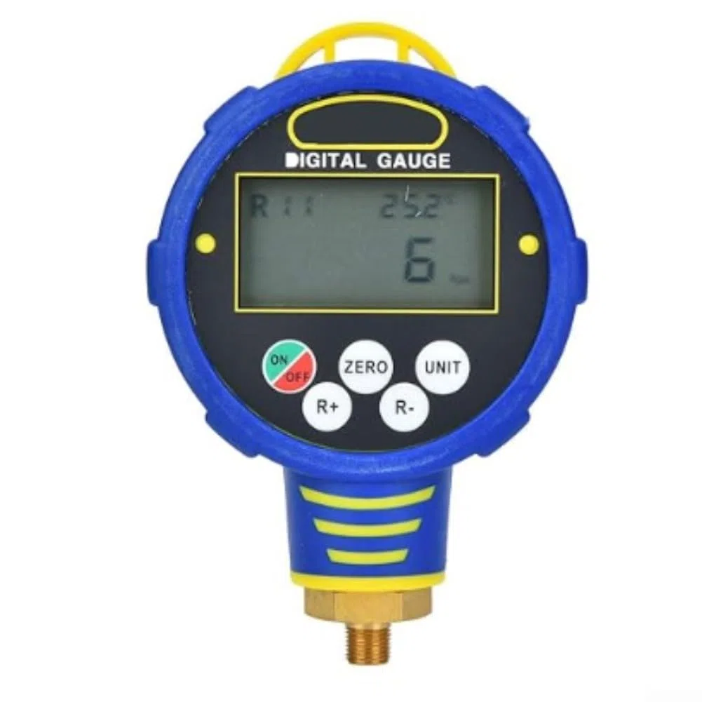 Misuratore Pressione Pneumatici Digitale Portatile Kit Gonfiaggio per Ruote Auto per per moto SUV con Valvola Sfiato e Ago Palloni(A)