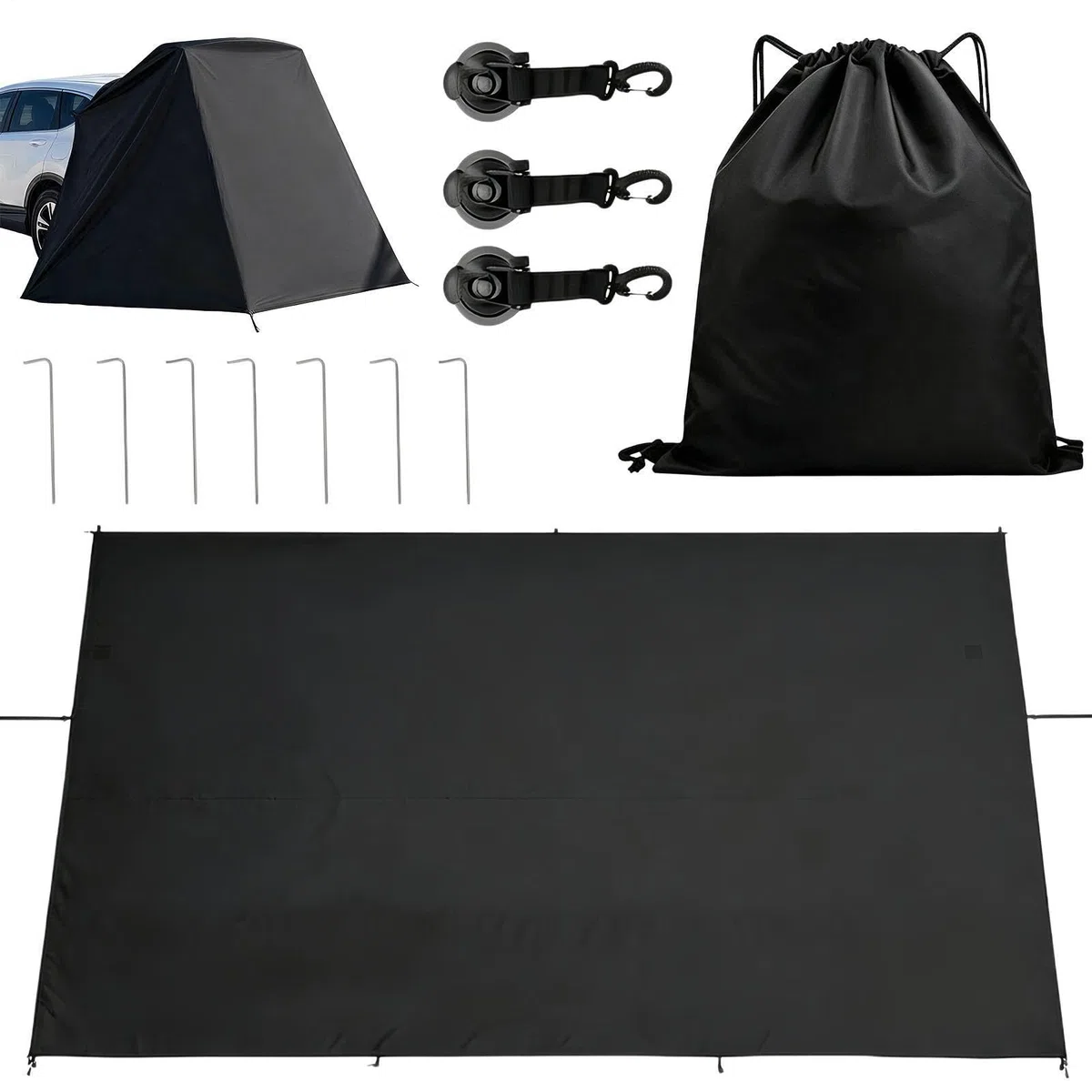 Generico Tenda per Bagagliaio Tenda Privacy Bagagliaio Auto | Shelter per Portellone Auto per Camper Van Furgone Hatchback Rimorchio Campeggio Picnic Spiaggia Escursionismo Viaggio