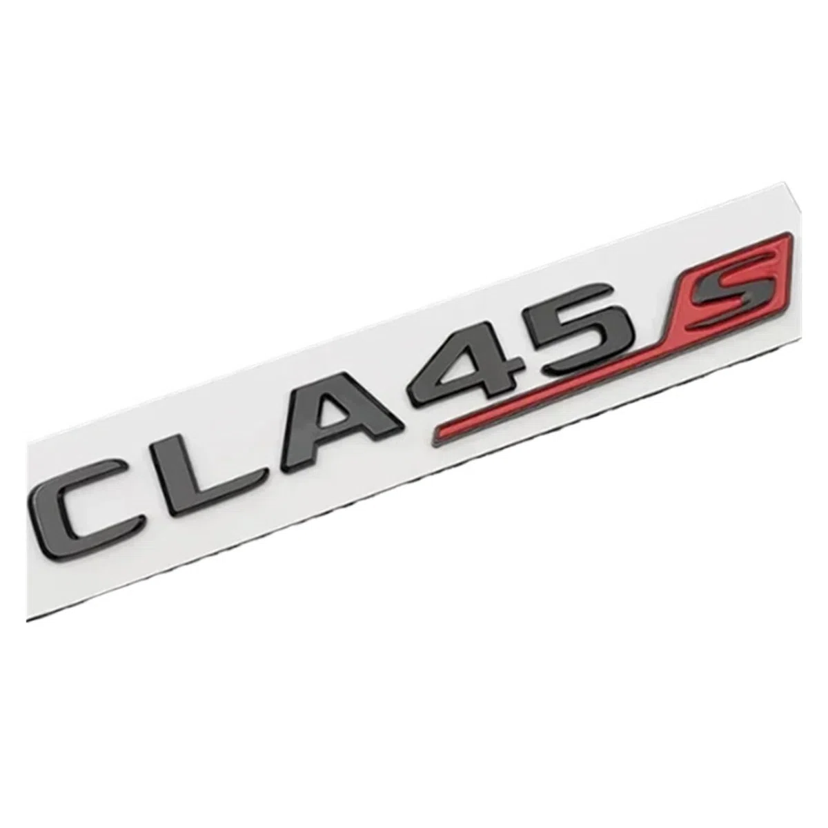 Emblema distintivo for bagagliaio, logo adesivo, lettere, accessori auto, ABS cromato 3D, CLA 45 S C117 C118 CLA45S TURBO(CLA45S Black Red)