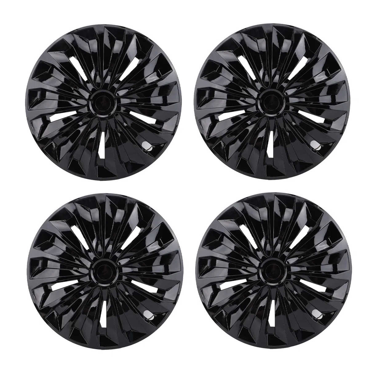 aqxreight Copricerchi da 15 Pollici Coprimozzi ABS per Ruote in Acciaio, vestibilità Universale, Antigraffio e Aggiornamento Elegante per Auto, Camion e SUV Set di 4 Coprimozzi R15 Neri (BLACK)