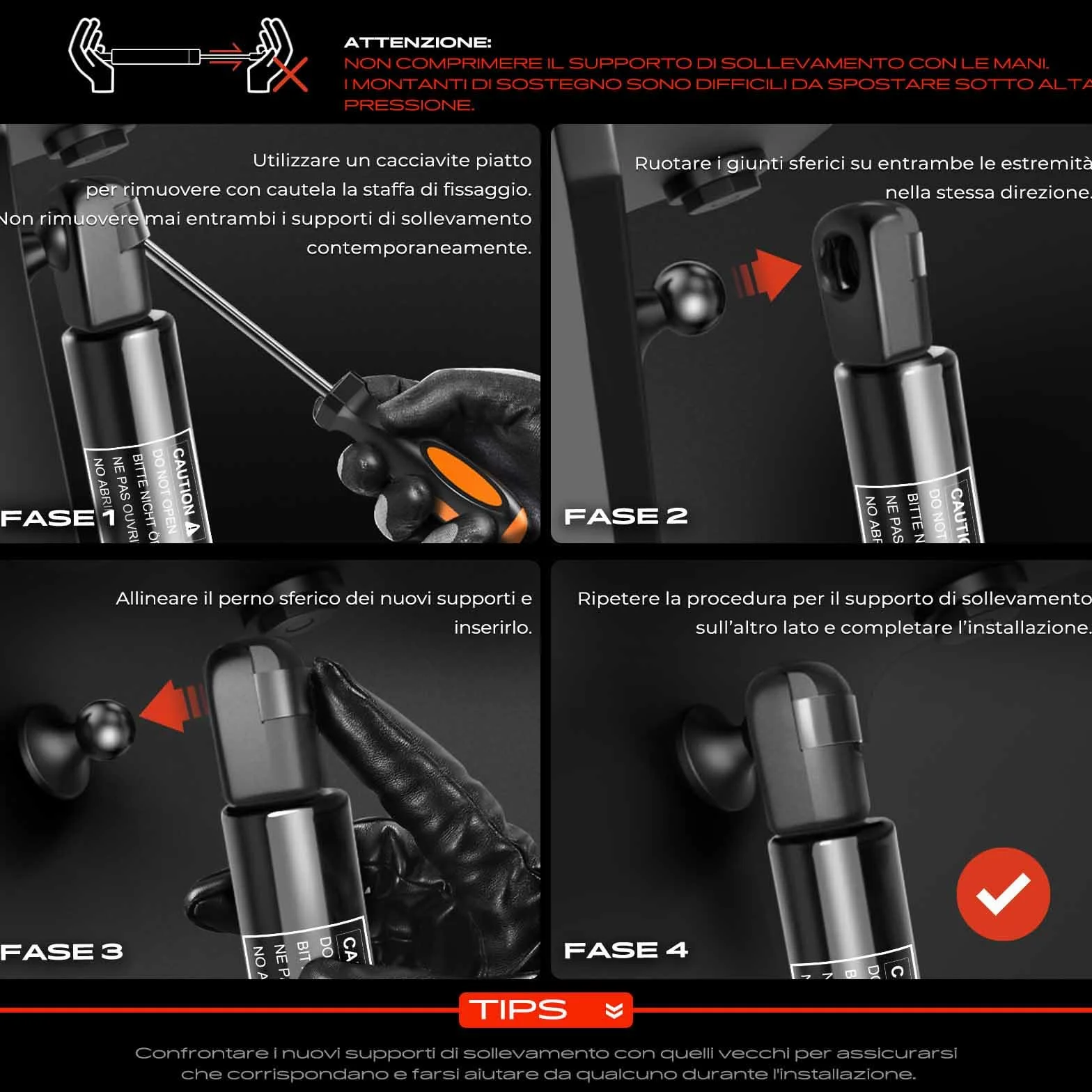 Frankberg 2x Molle a gas Cofano Motore Compatibile con 970 3.0L 3.6L 4.8L Compatto 2009-2016 Replace# 97051157200