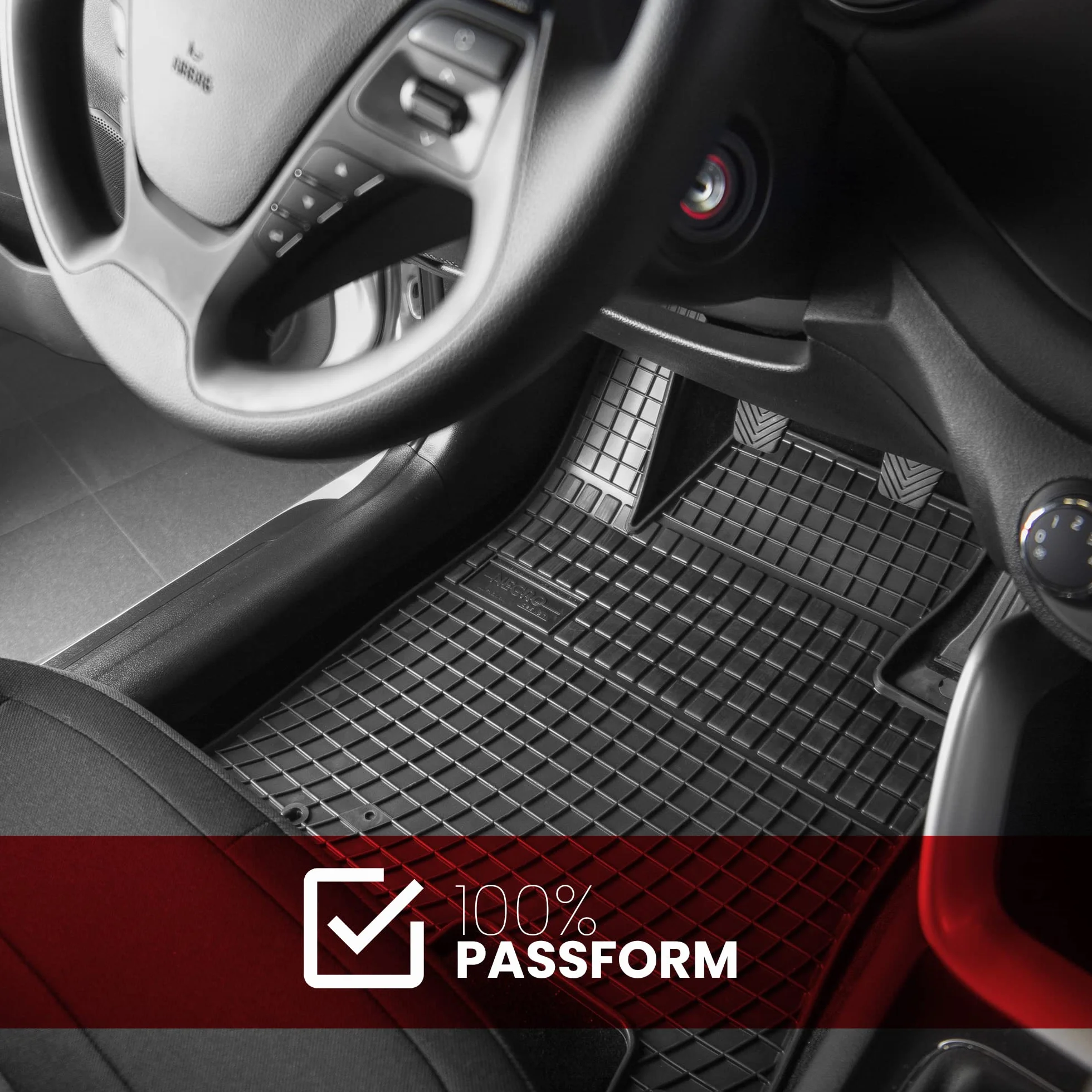 SMK Tappetini auto gomma per Volkswagen Passat B8 2014-2022 Sperimentate un nuovo standard di viaggio con i tappeto gomma antiscivolo per auto - tappeto gommato multistagionali per tutte le condizioni