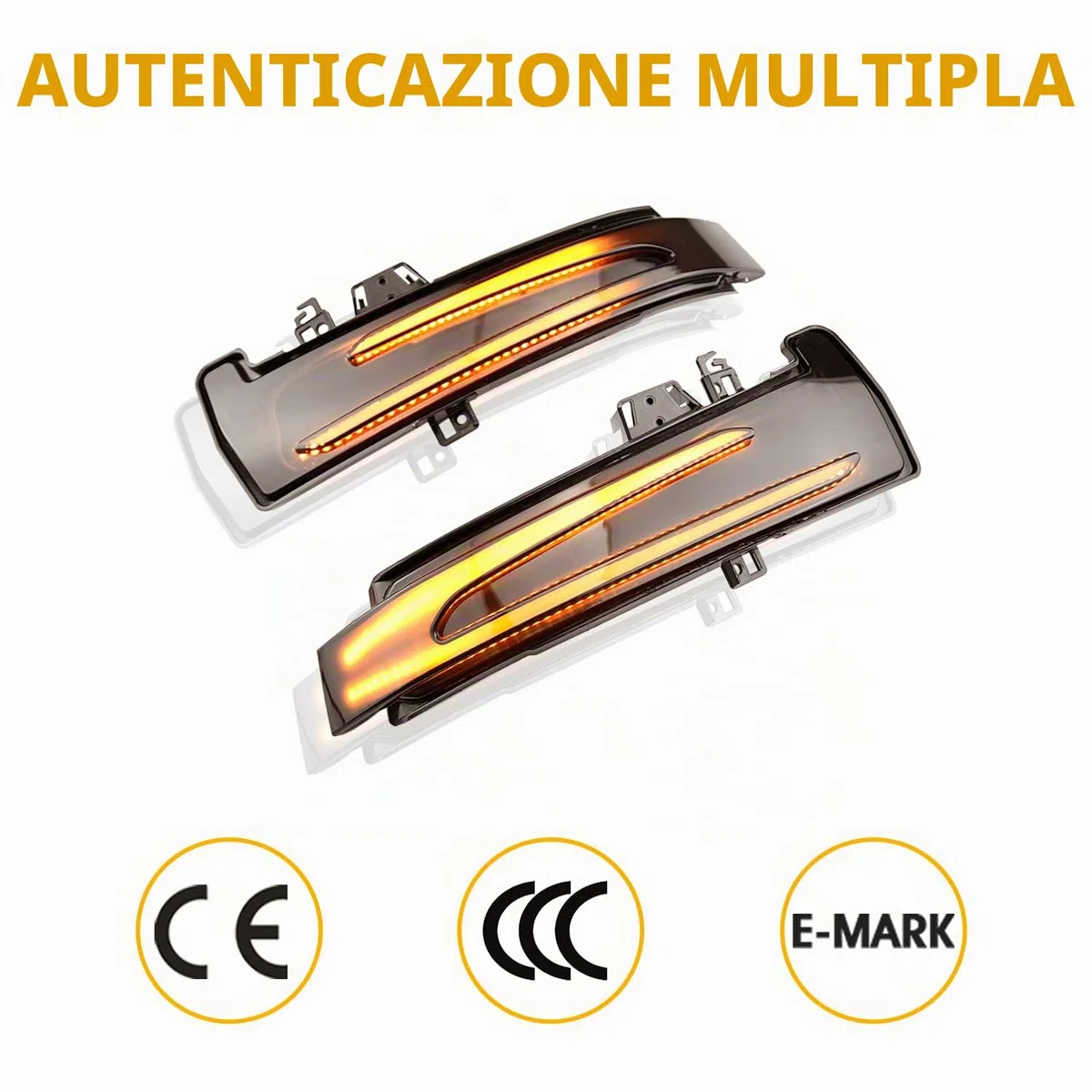 Coppia di Indicatori di Direzione, Indicatori di Direzione Sequenziali Ambra Compatibile con Mercedes Benz W176 W246 W204 W212 W221 CLA C117 X156 X204 W218, 2 Pezzi