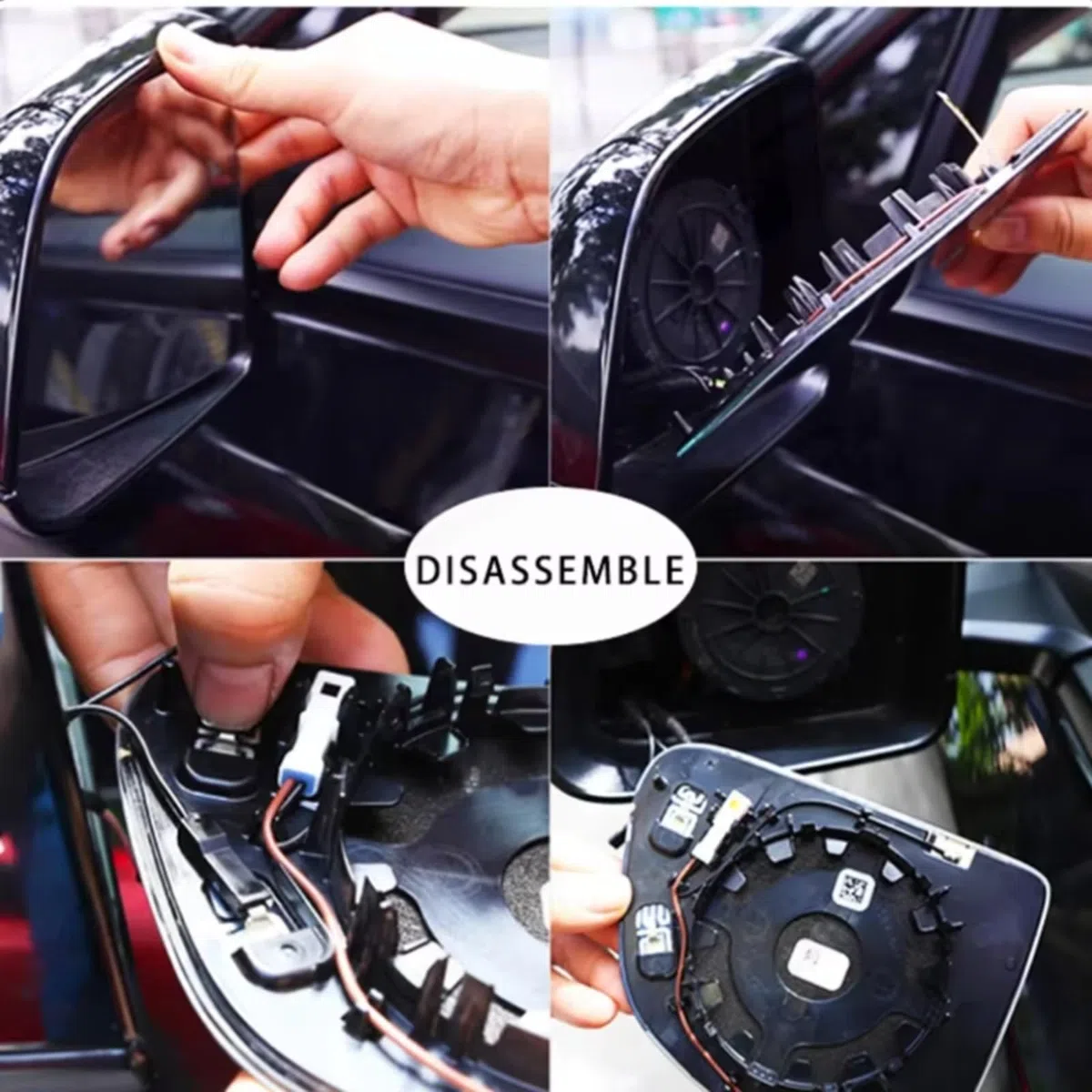 Generico Vetro Portiera Auto Compatibile con Tesla per Model S 1 Paio 800R Grandangolo per Grande Visione Specchietto Retrovisore Riscaldamento Sostitutivi Antiabbagliamento Retromarcia