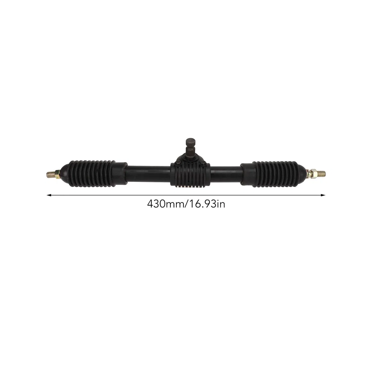 KIMISS Albero della cremagliera del servosterzo, albero in acciaio legato lucidato 430mm 30T Go Kart per moto Karting ATV UTV