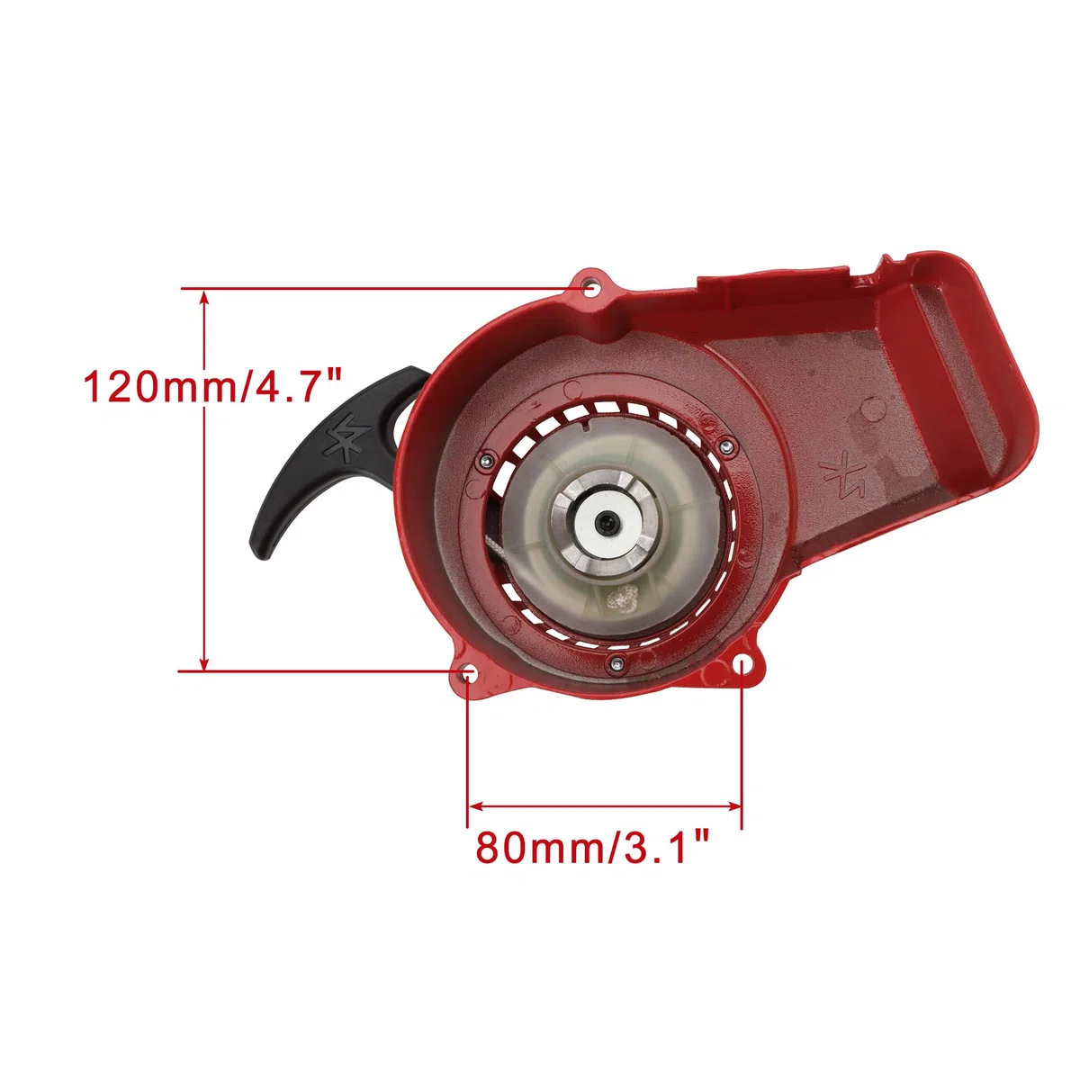 WOOSTAR Avviamento a Strappo con Volano Sostituzione per 2 Tempi 47cc 49cc Pocket Dirt Bike Mini ATV Motore Rosso