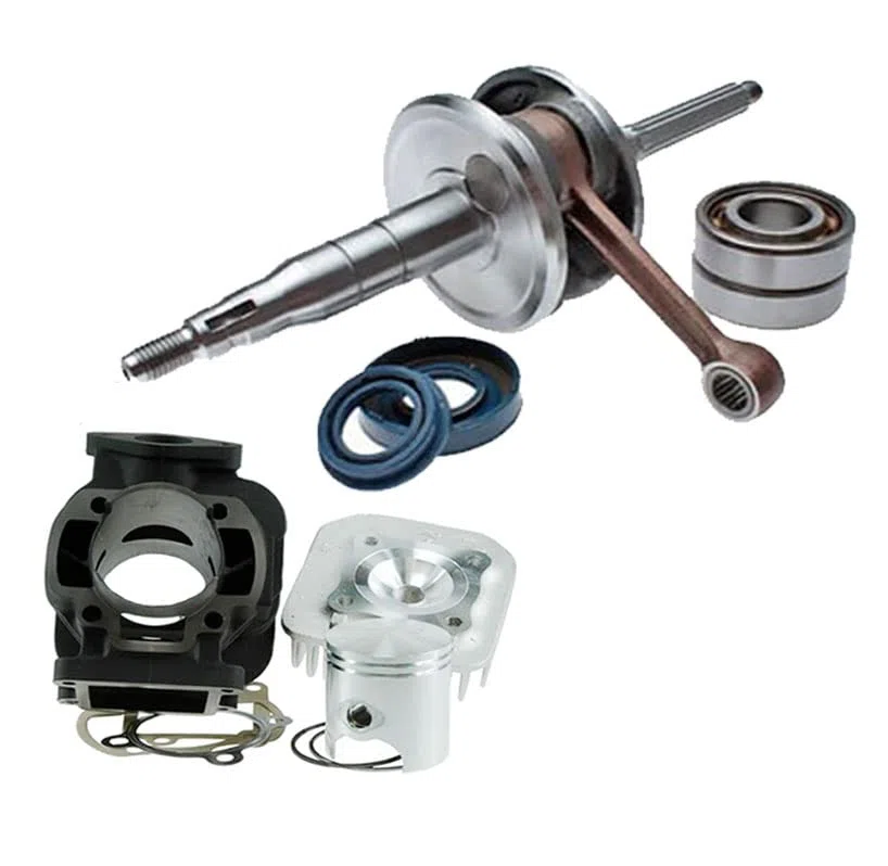 KIT GRUPPO TERMICO DR 70cc + ALBERO MOTORE TOP PER MINARELLI VERTICALE MBK BOOSTER SPIRIT 50 BW'S